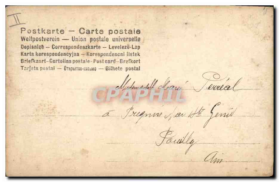 Ski et neige — Lettre d'adieu — éditeur CPAPHIL, n° 1099/26 — Reverso