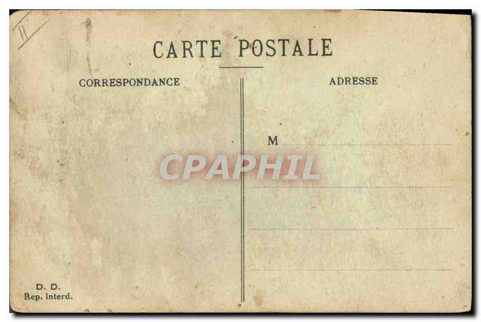 CPA Fantaisie Militaria Lettres Lettre Z  — Verso