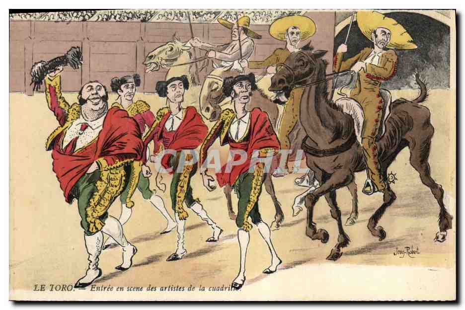CPA Corrida Course de taureaux Le Toro Entree en scene des artistes de la cuadrilla 