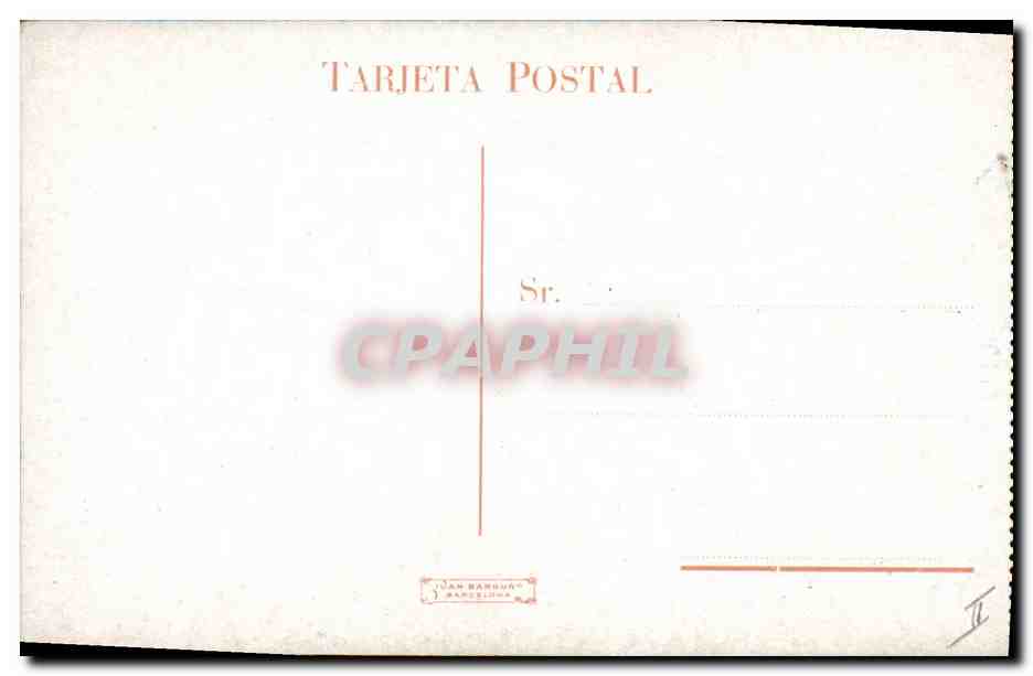 CPA Corrida Course de taureaux Un par en lo Alto  — Rückseite