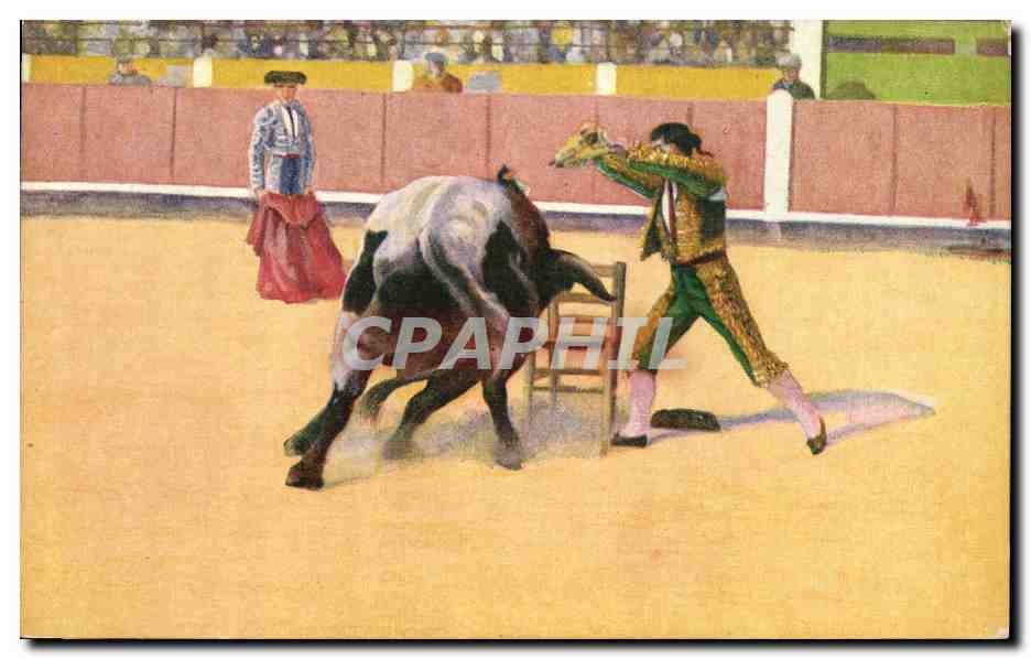 CPA Corrida Course de taureaux Cambiando un par en sill 