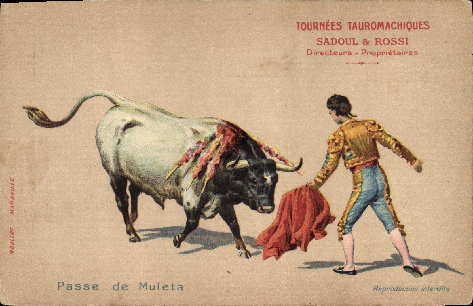 Passe de Muleta — Tournées Tauromachiques Sadoul & Rossi — Moullet, Marseille