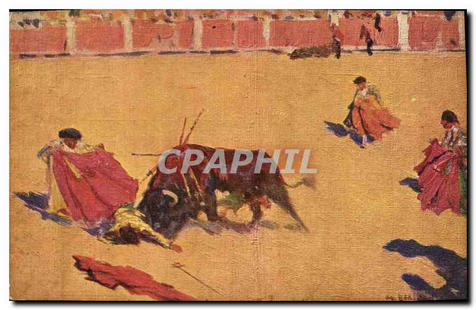 CPA Corrida Course de taureaux Bertuchi 