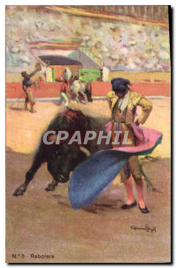 CPA Corrida Course de taureaux Rebolera 
