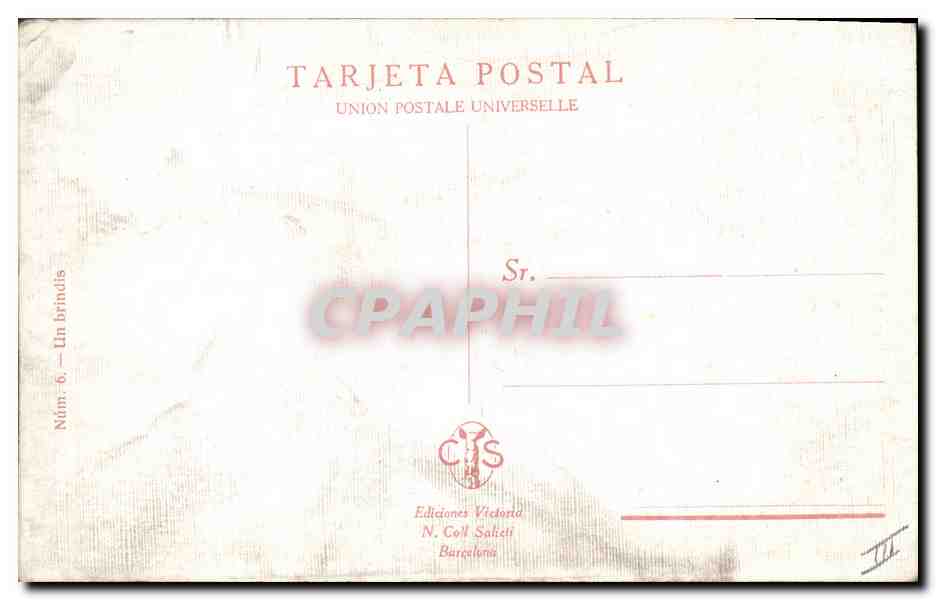 CPA Corrida Course de taureaux Un brindis  — Rückseite