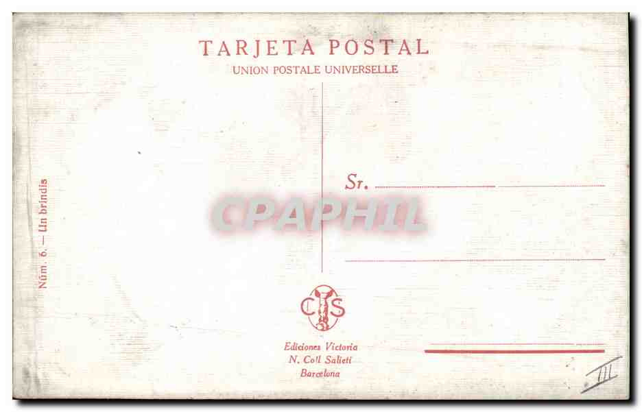 CPA Corrida Course de taureaux Un brindis  — Rückseite