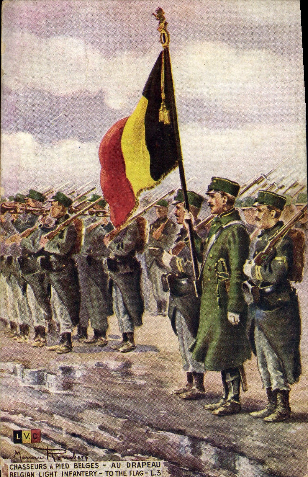 Chasseurs à Pied Belges - Au Drapeau — L.V.C. — Manne F. Romberg — L.3