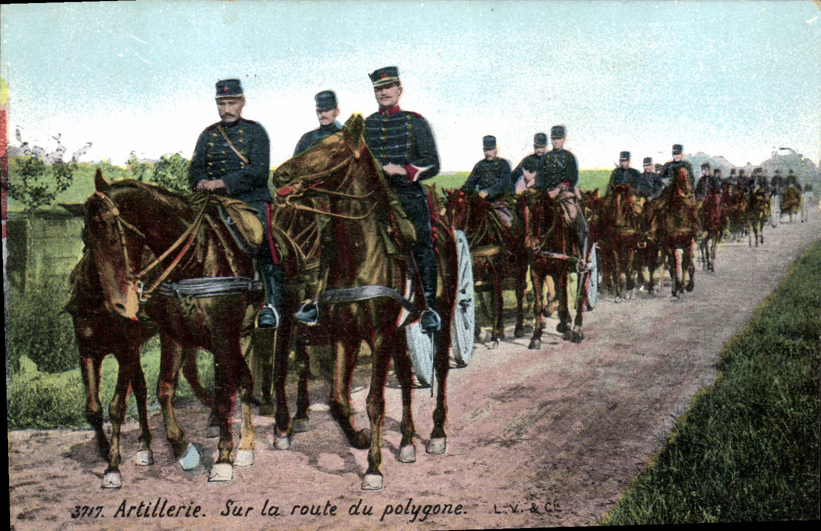 Artillerie. Sur la route du polygone — L.V.&Cie, n° 3717