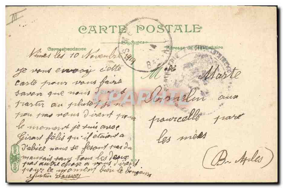 Artillerie. Sur la route du polygone — L.V.&Cie, n° 3717 — Verso