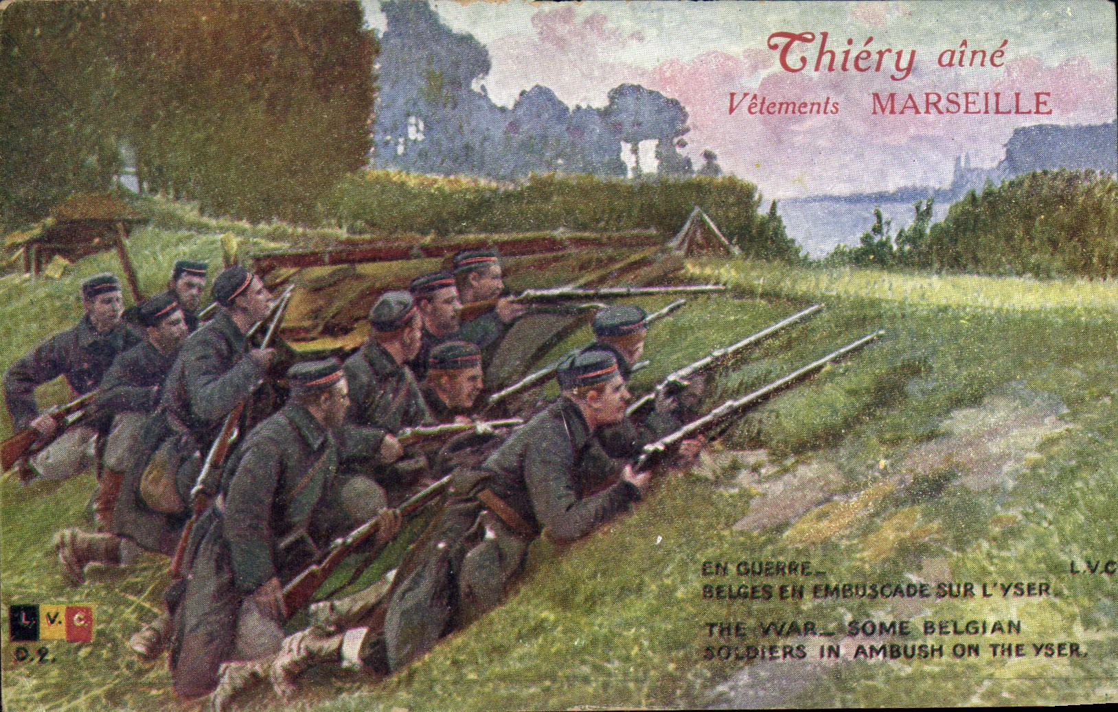 Soldats belges en embuscade sur l'Yser — Thiéry aîné, Marseille