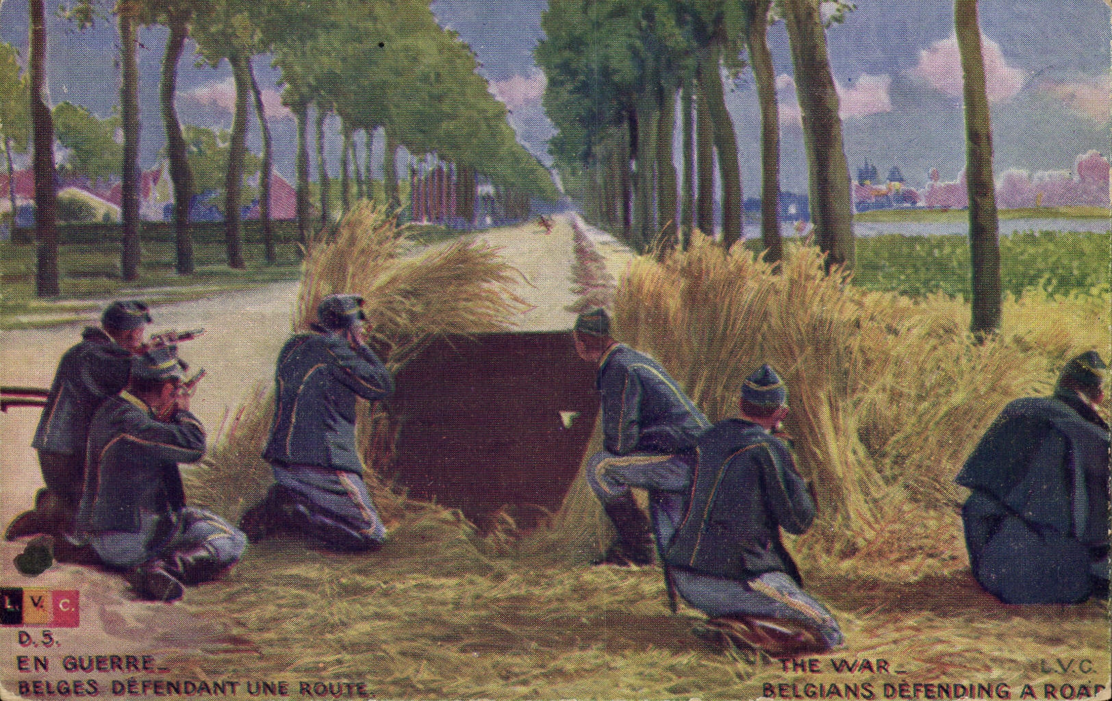 Belges défendant une route — L.V.C. — D.5
