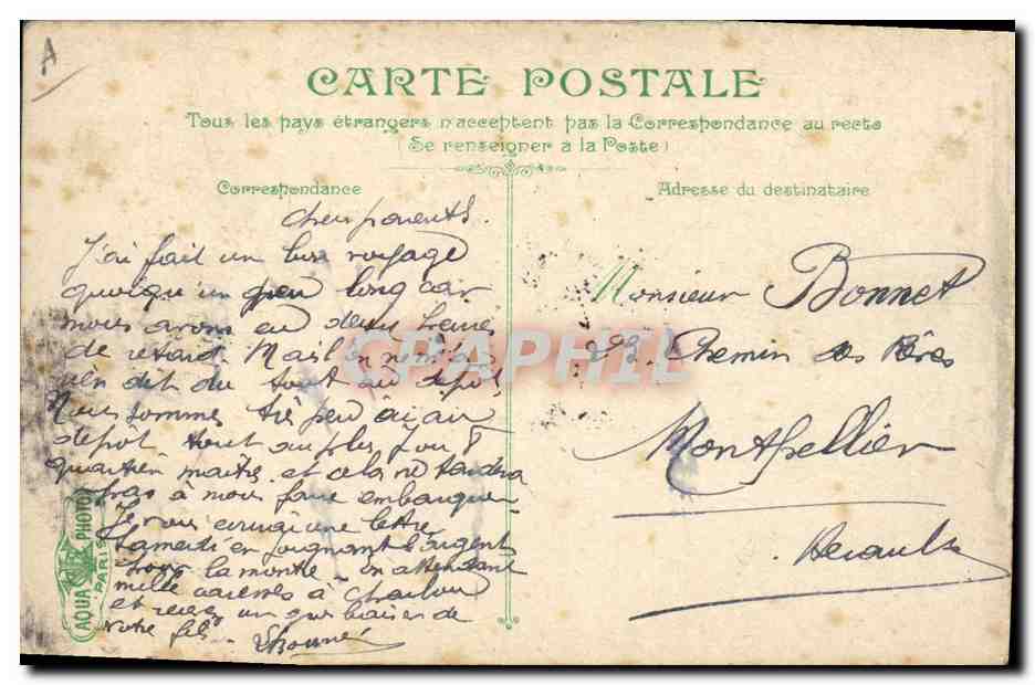 CPA Militaria La vie du marin Pointage d'un canon a tir rapide — Verso