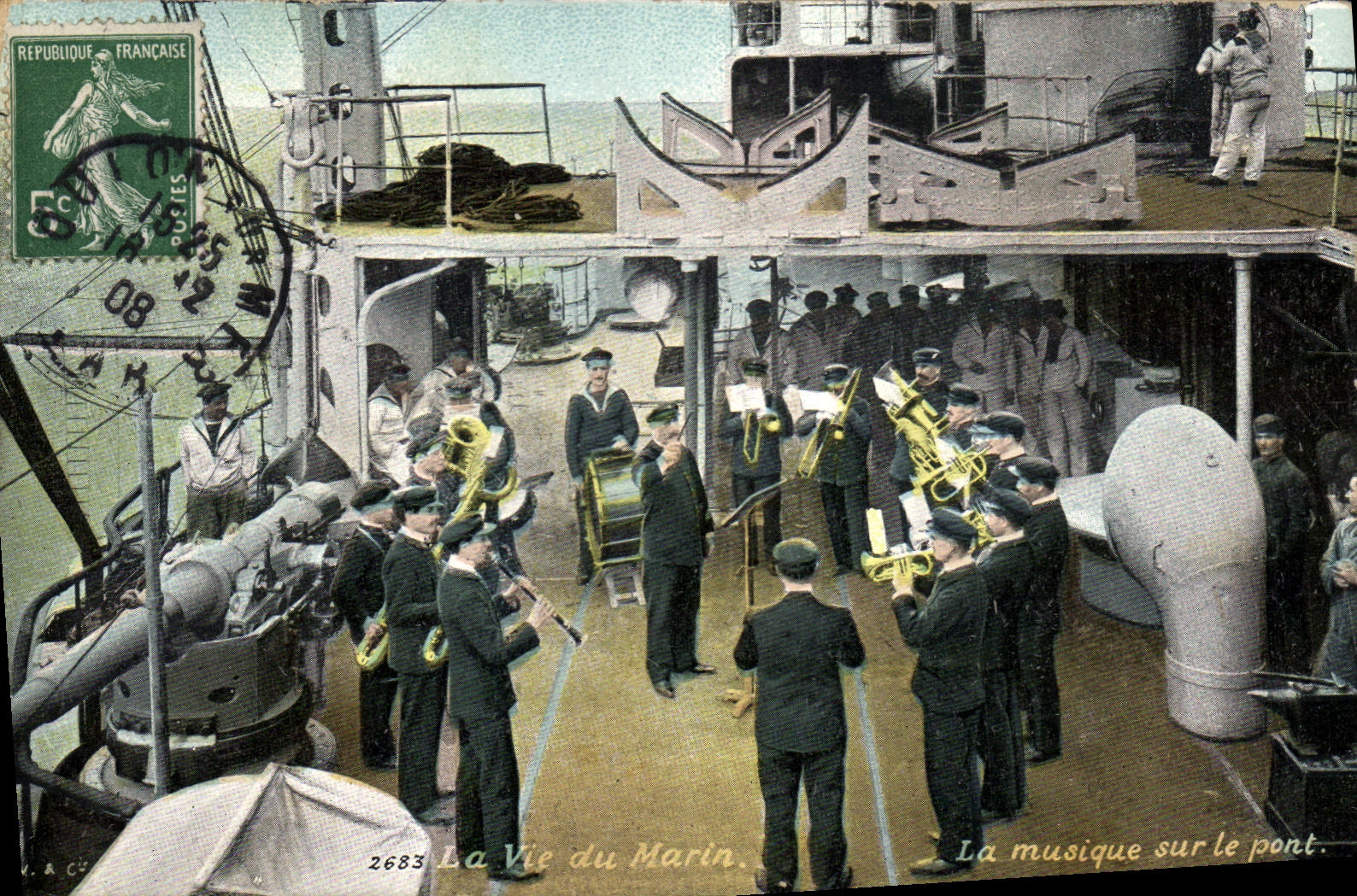 La musique sur le pont — La Vie du Marin — éditeur V.A.C. n° 2683