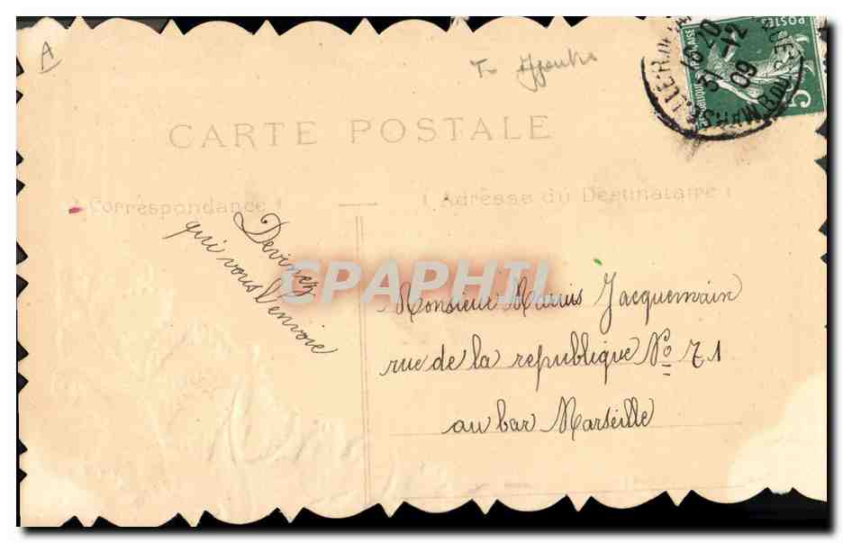 Oiseau et fleurs — Bonne et heureuse Année — éditeur non visible — Reverso