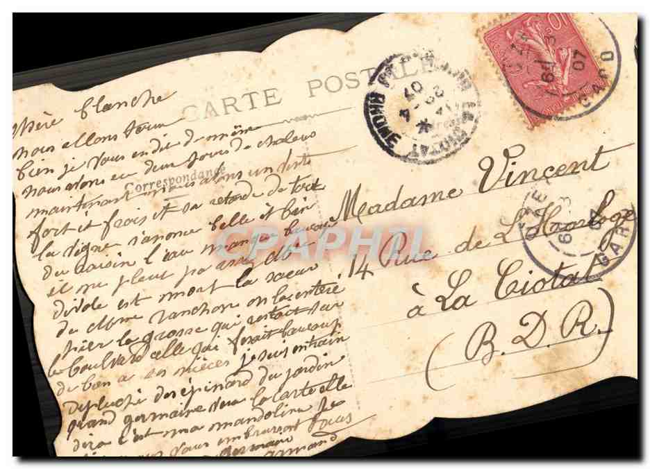 Bambini che suonano la mandola — Gage d’Affection — editore sconosciuto — Verso