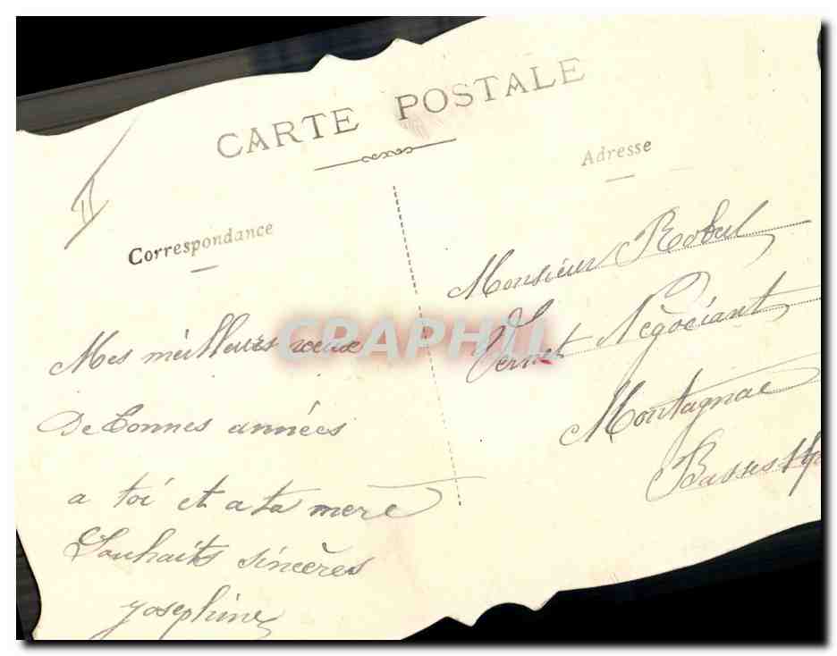 CPA Fantaisie Fleurs  — Verso