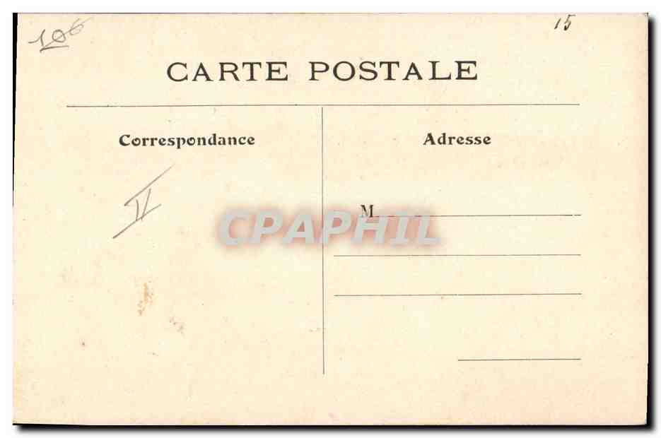 Poisson avec panier de fleurs — 1er Avril — éditeur inconnu, n° de série non visible — Verso