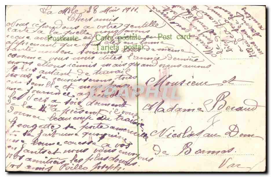 CPA Fantaisie Fleurs  — Verso