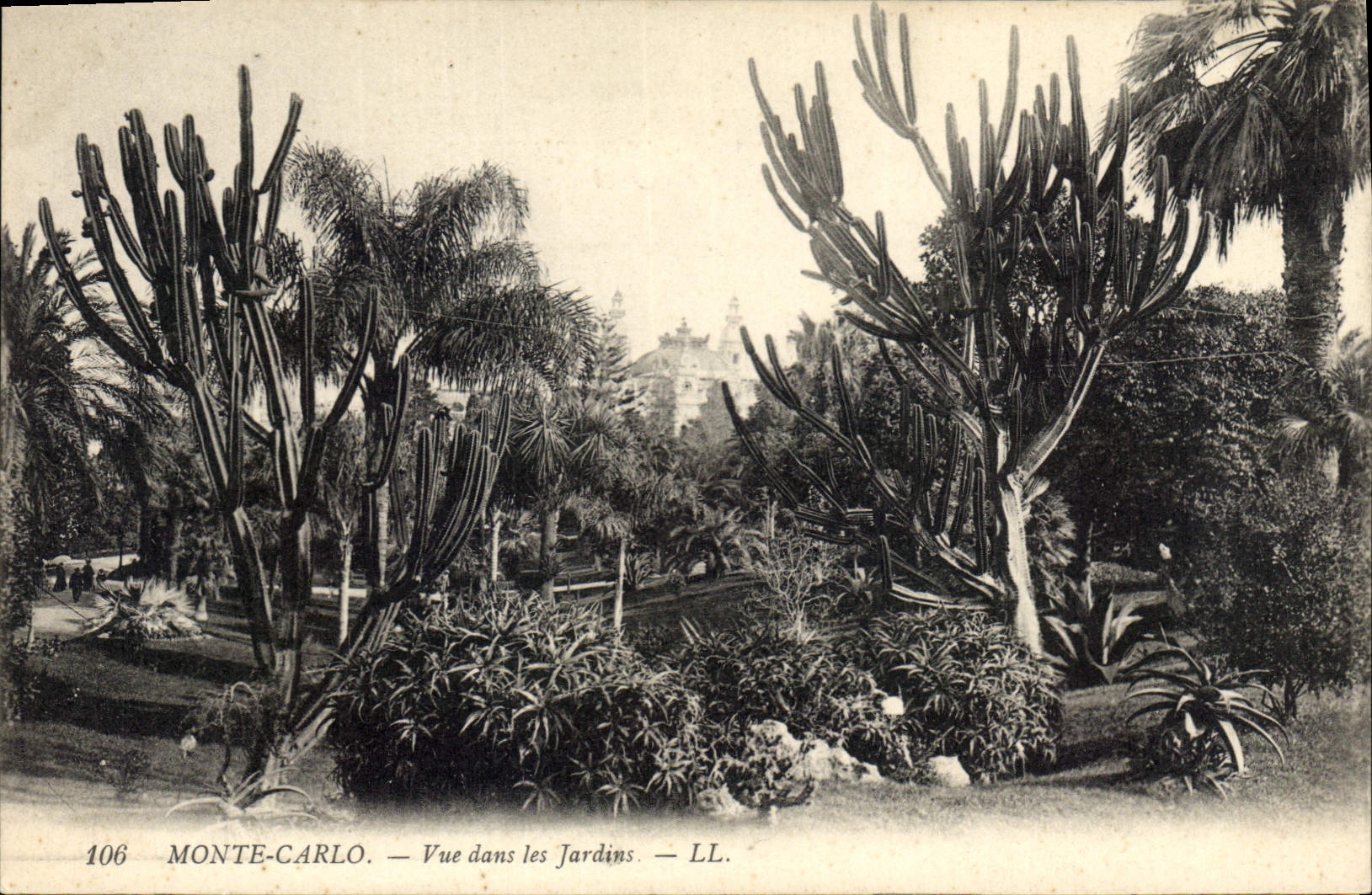 CPA Monte Carlo Vue dans les jardins 