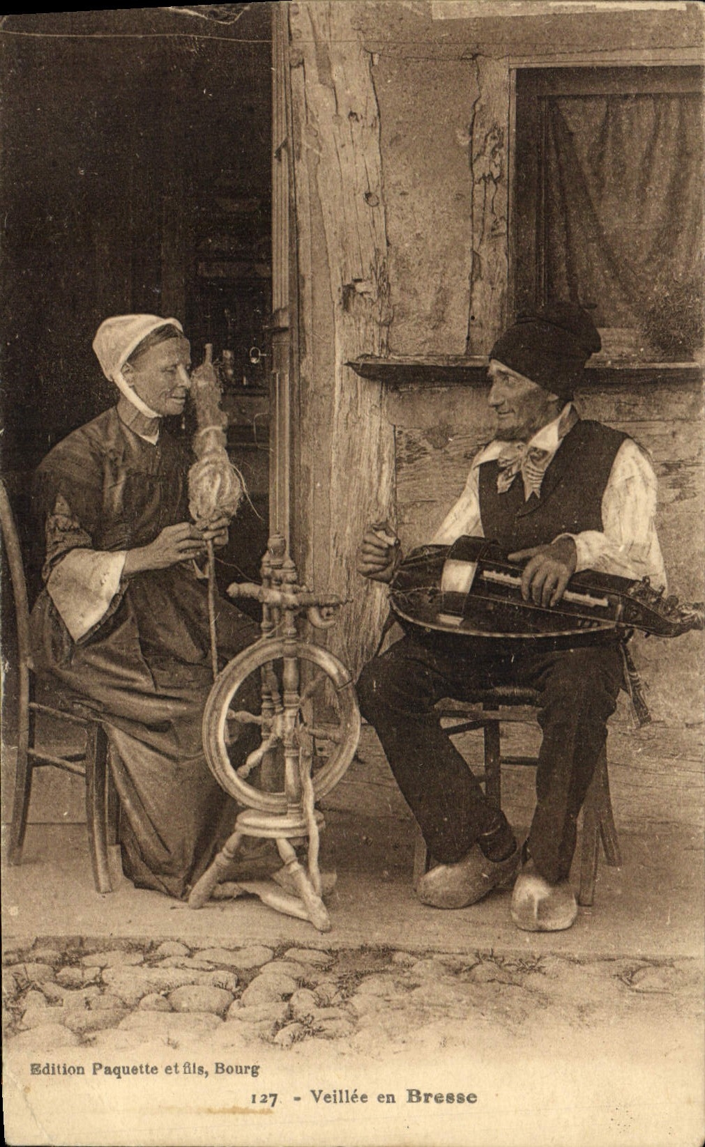 CPA Folklore Veillee en Bresse 