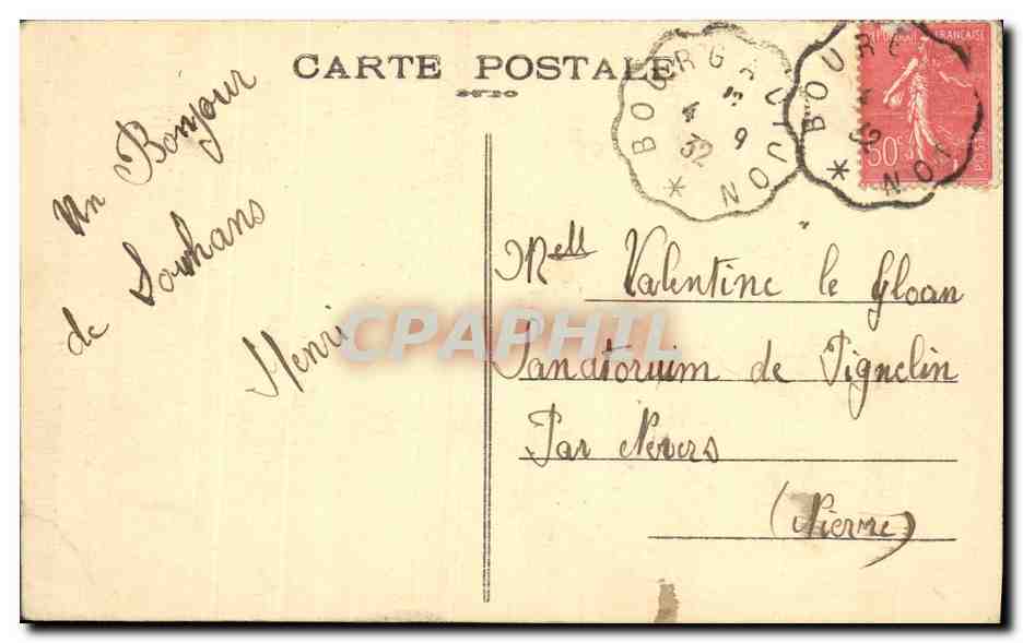 CPA Folklore Veillee en Bresse  — Verso