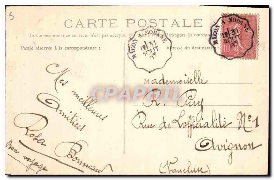 CPA Folklore Bressane ancienne et moderne  — Verso