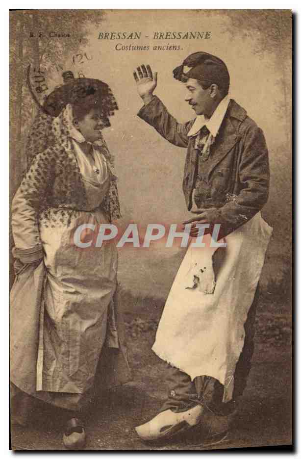 CPA Folklore Bressan Bressanne Costumes anciens 