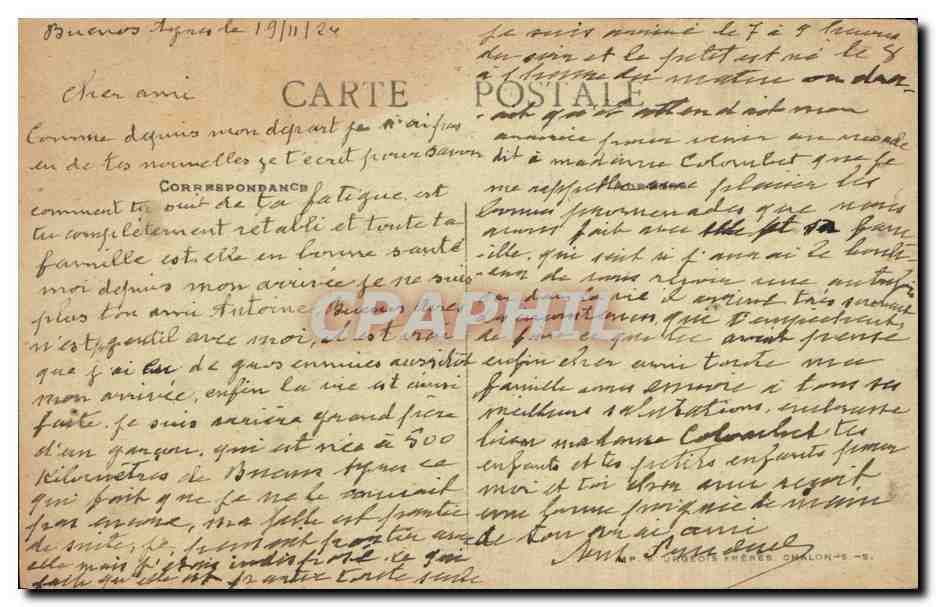 CPA Folklore Bressan Bressanne Costumes anciens  — Verso