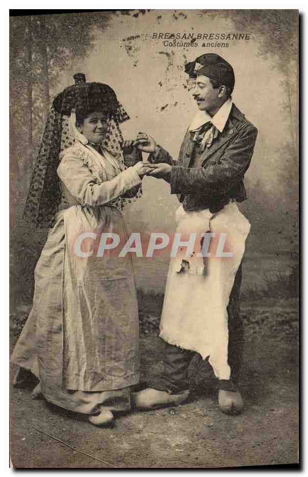 CPA Folklore Bressan Bressanne Costumes anciens 