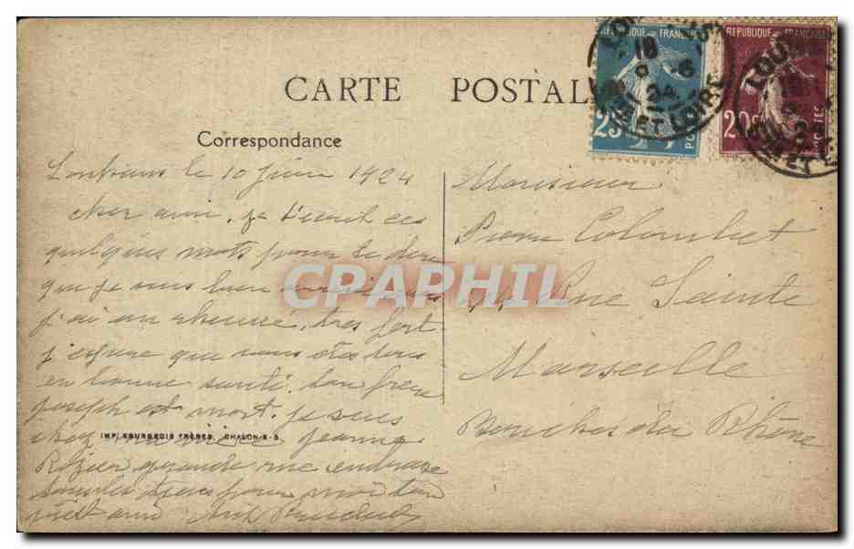 CPA Folklore Bressan Bressanne Costumes anciens  — Verso