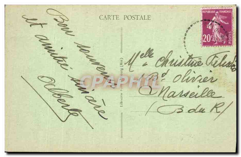 CPA Folklore Un bapteme Bressan  — Verso