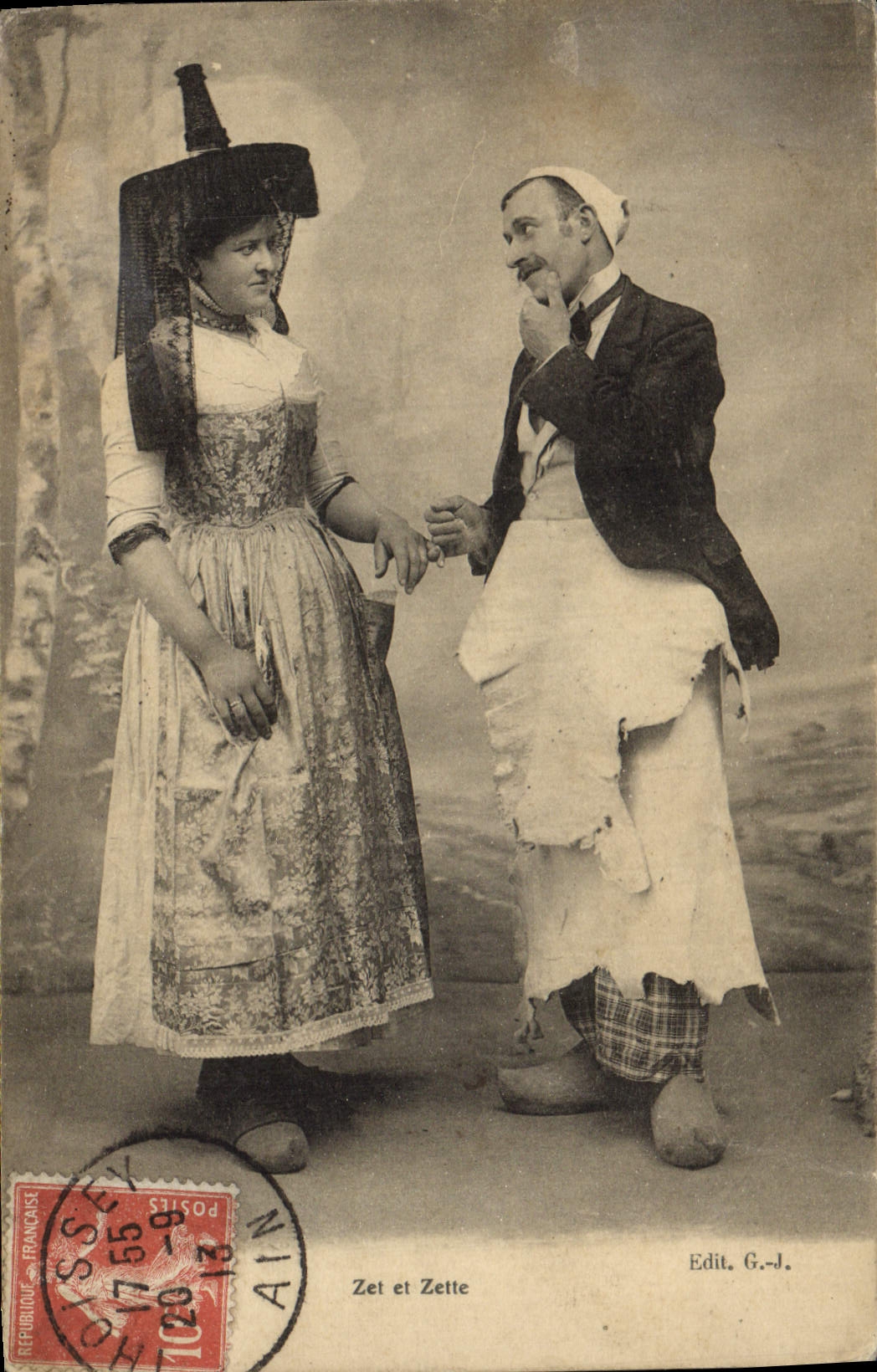 CPA Folklore Zet et Zette 