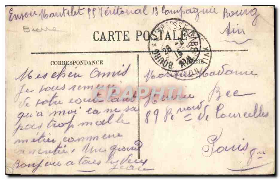 CPA Folklore Types Bressans La paix est faite  — Verso