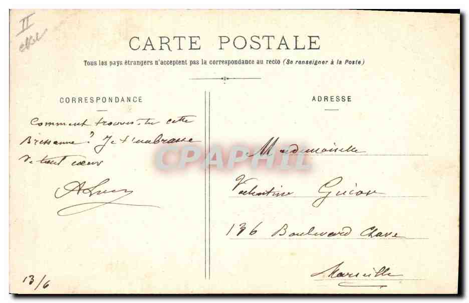 CPA Folklore Bressane  — Rückseite