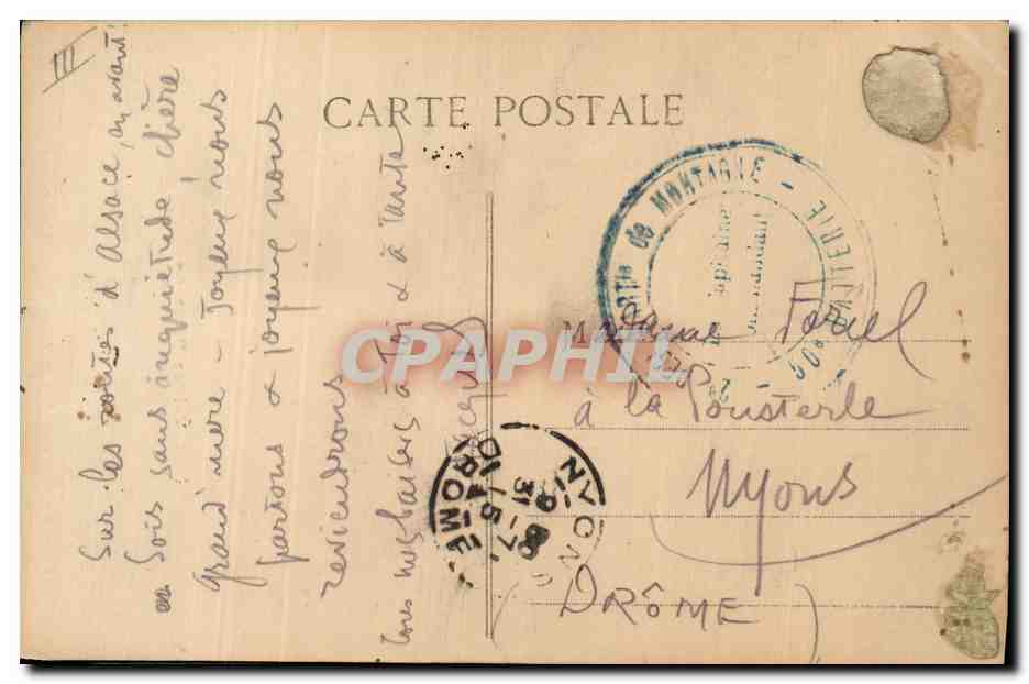 CPA Folklore Veillee Bressane  — Verso
