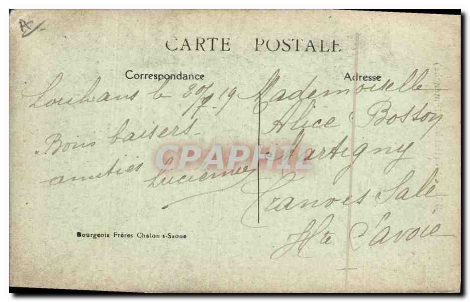 CPA Folklore Bressan Habit du Dimanche  — Verso
