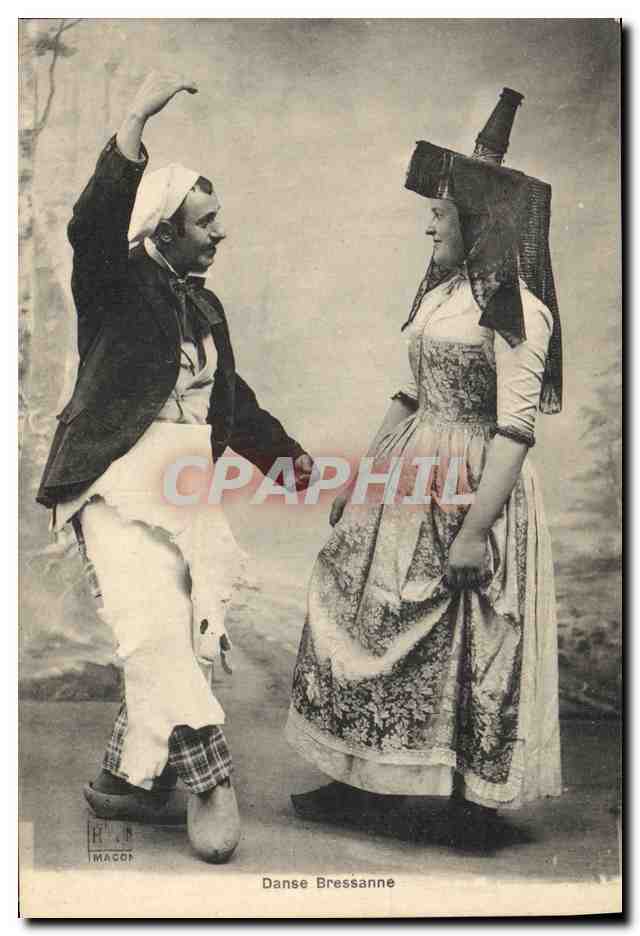 CPA Folklore Danse Bressane 