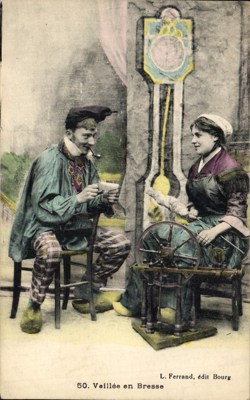 CPA Folklore Veillee en Bresse 