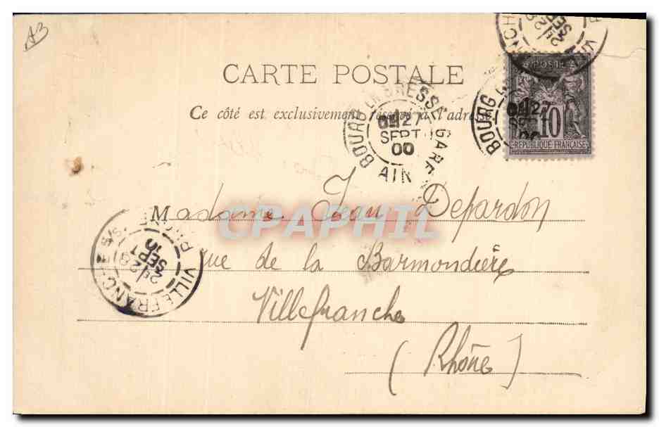 CPA Folklore Bressans et Bressannes  — Verso
