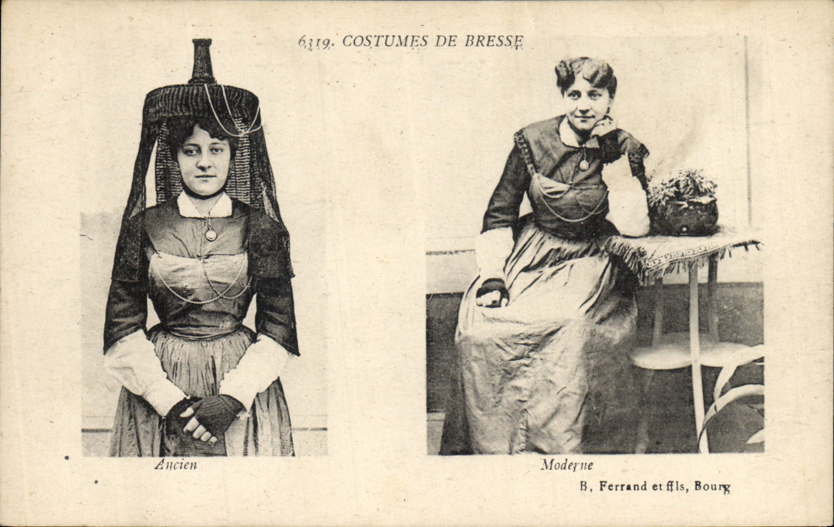 CPA Folklore Costumes de Bresse 