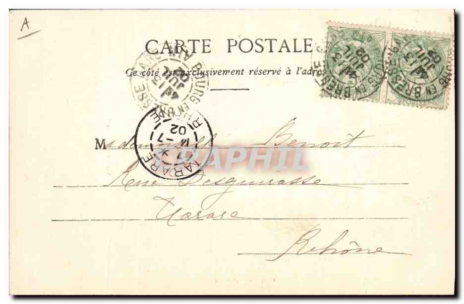 CPA Folklore Veillee Bressane  — Verso