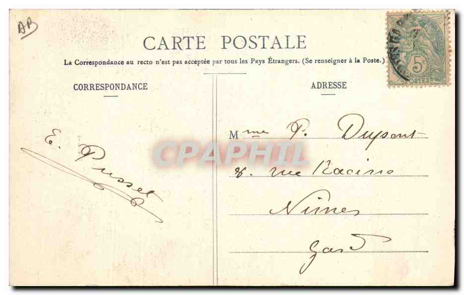 CPA Folklore Bressane Chien  — Verso