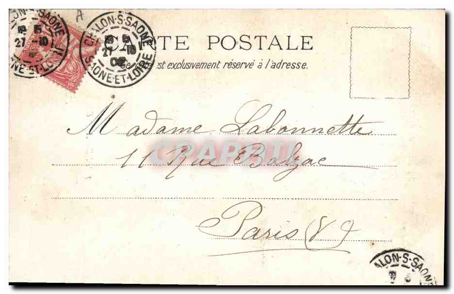 CPA Folklore Bressanne  — Verso