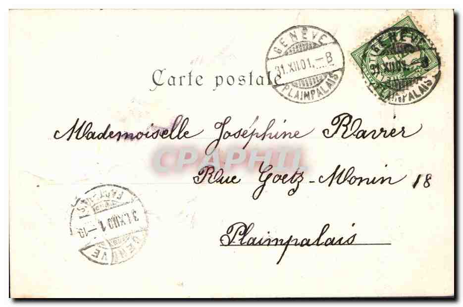 CPA Fantaisie Fleurs  — Verso
