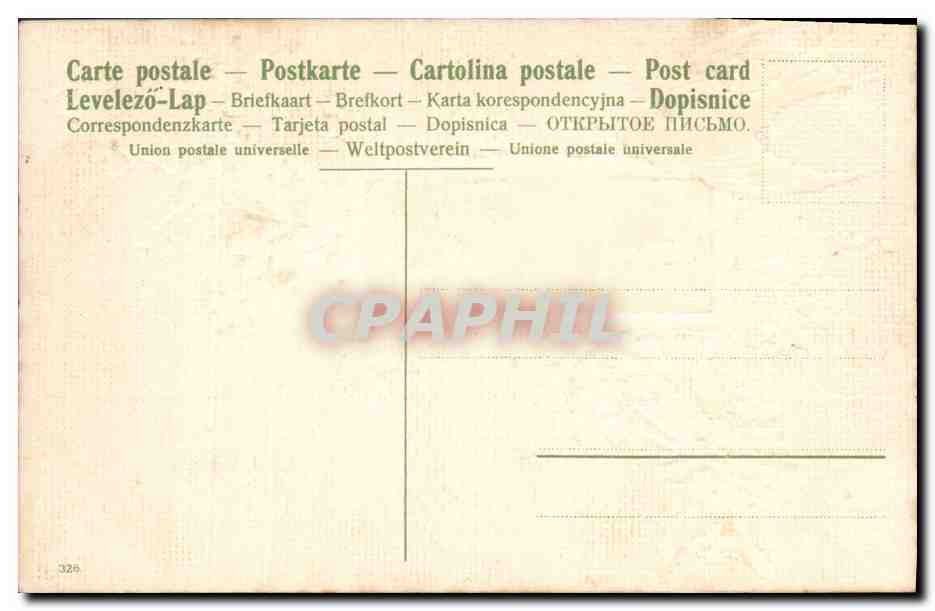 CPA Fantaisie Fleurs Hirondelle  — Verso