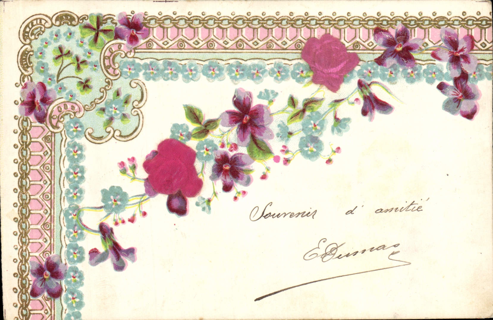 CPA Fantaisie Fleurs 