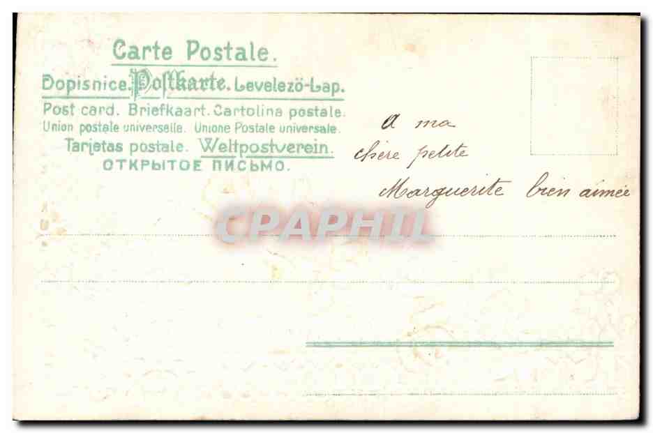 CPA Fantaisie Fleurs  — Verso