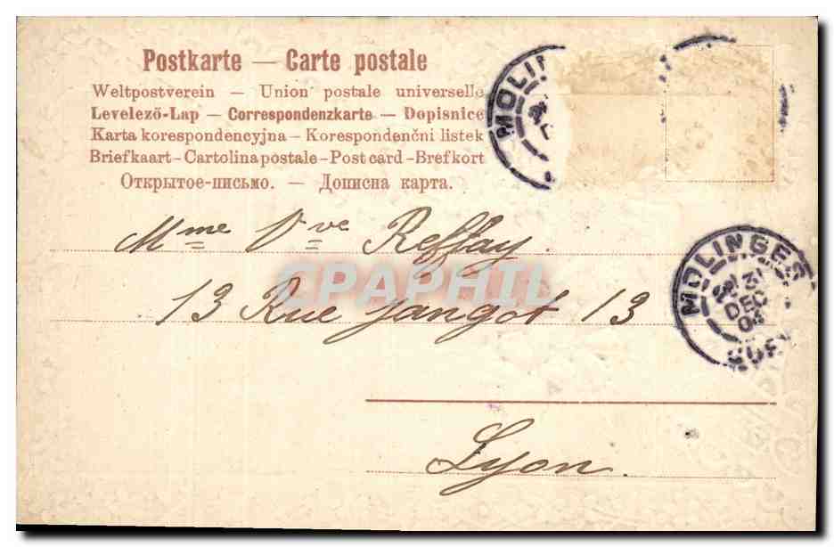 CPA Fantaisie Fleurs  — Rückseite