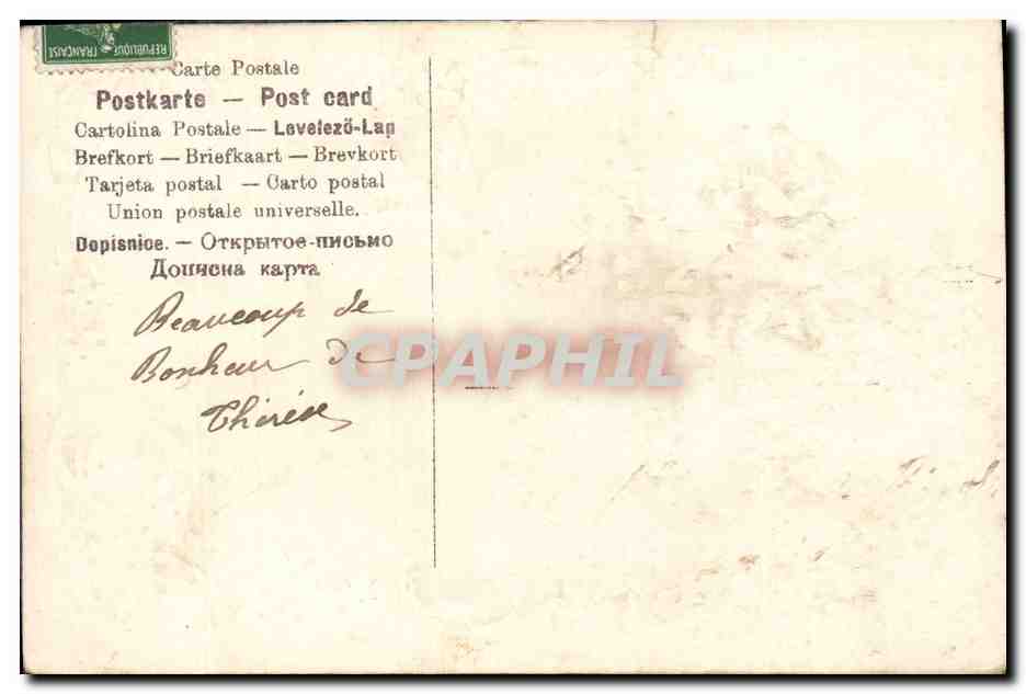 CPA Fantaisie Fleurs Colombe  — Verso