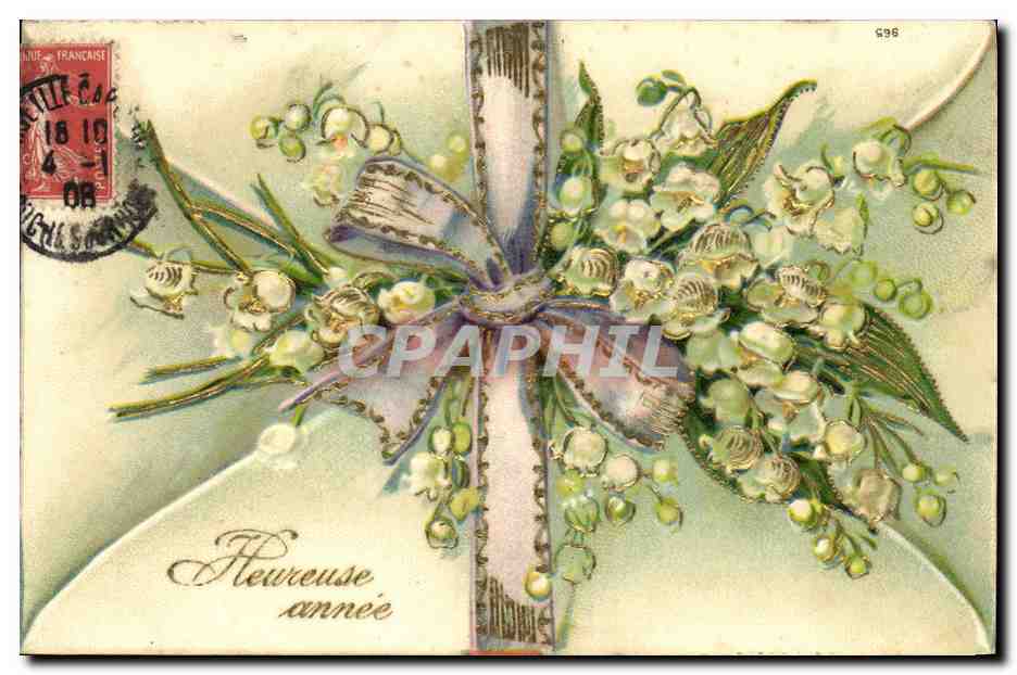 CPA Fantaisie Fleurs Muguet 